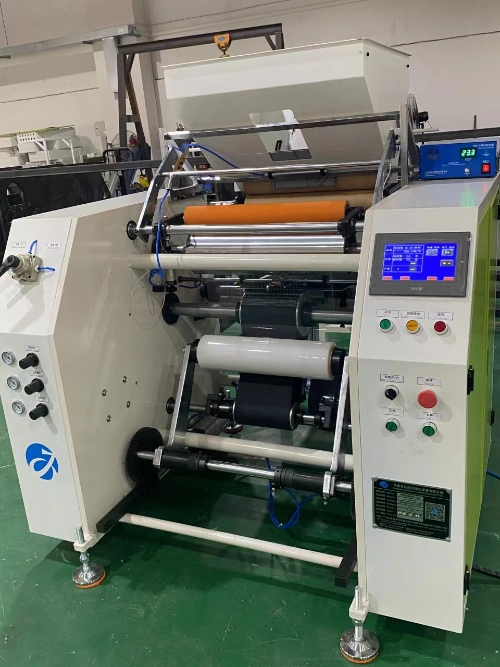 Automatic Rewinder Stretch Film Rewinder PVC Wire Film Rewinding Machine for 38/50/76mm Paper Tube