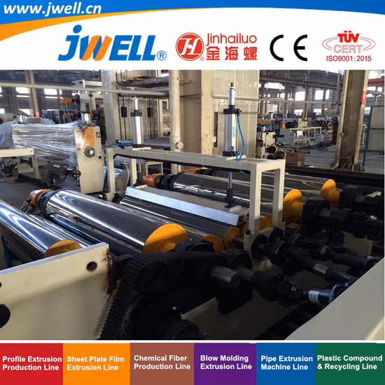 Jwell PE|Pet|PS Riciclaggio di pellicole estensibili in plastica Macchina per estrusione di produzione agricola per l'industria dell'imballaggio termoformato elettrico al litio|Traspirante